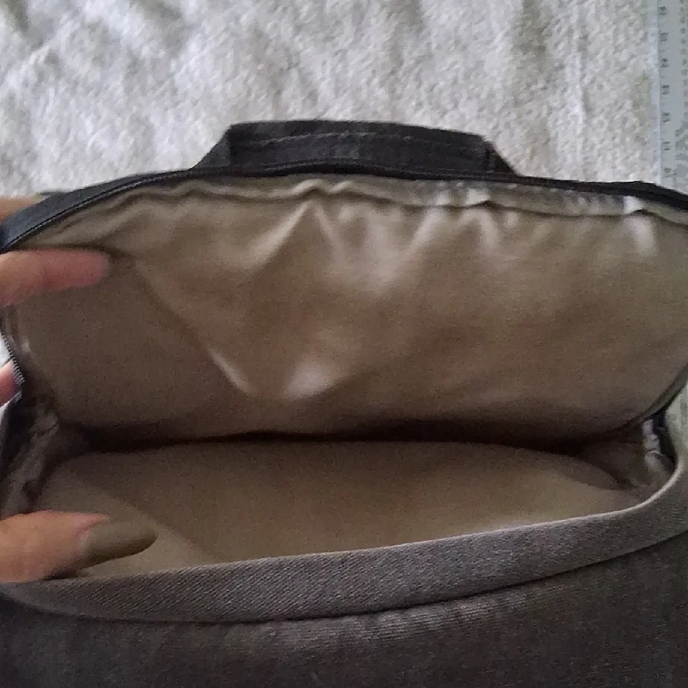 Stylish Gray Canvas Camera Backpack